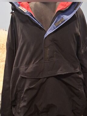 Polo by Ralph Lauren Black Anorak with Red & Blue Trim - LARGE